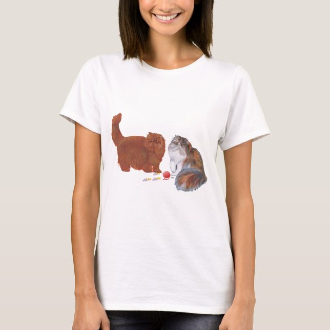 Camiseta Gatos Persas no Natal (Frente)