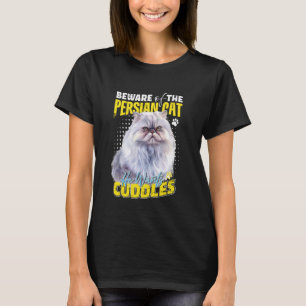 Camiseta Gatos persas SE COMPORTAM COM A DIVERSÃO DE GATOS
