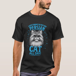 Camiseta Gatos Persas SOMENTE QUEREM ACARICIAR O DONO DO ME