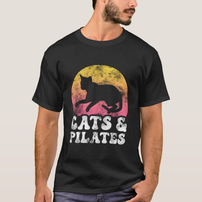 Camiseta Gatos Pilates Hobby (Frente)