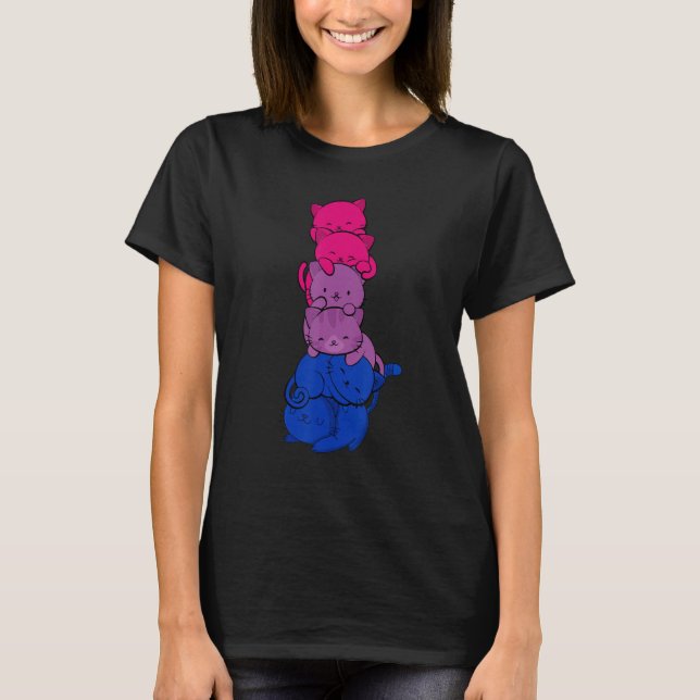 Camiseta Gatos Pile Bissexualidade Bandeira Bisexual Lgbt P (Frente)