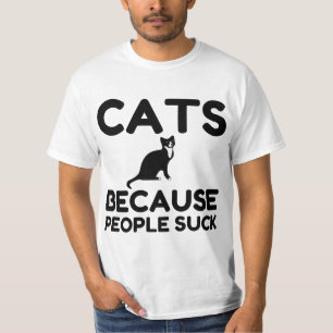 Camiseta Gatos Porque Pessoas Chupam