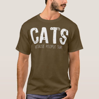 Camiseta Gatos Porque Pessoas Chupam Um Sobretudo Dotado De