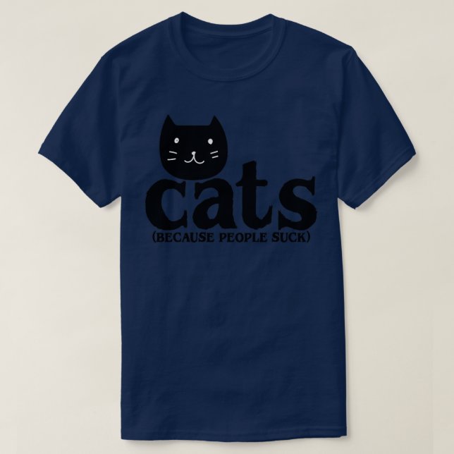 Camiseta Gatos Porque Pessoas Sujam1 (Frente do Design)