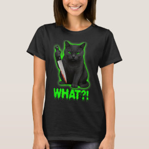 Camiseta Gatos Pretos Assustadores de Halloween Kitty Diver