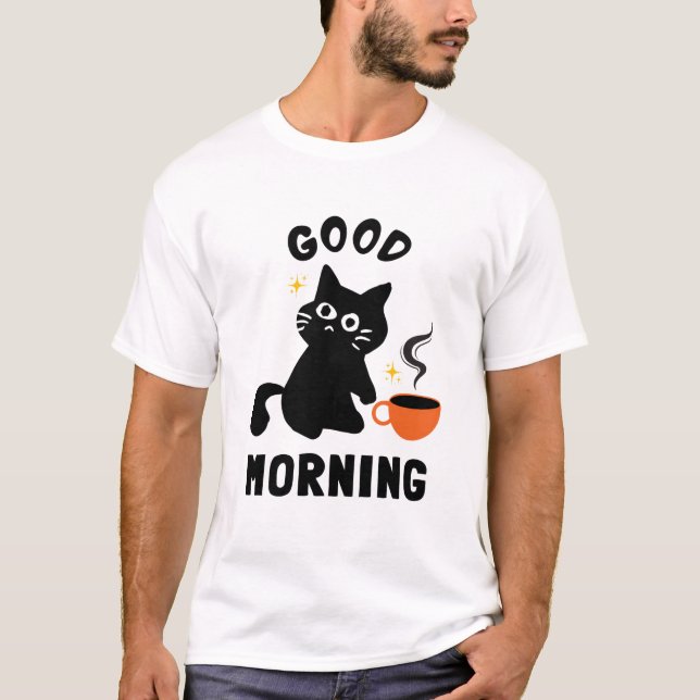 Camiseta gatos pretos bonitos (Frente)