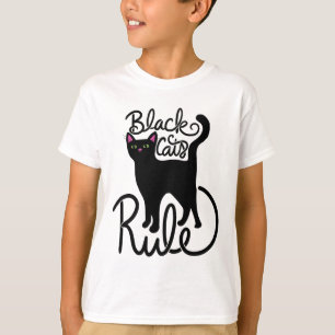 Camiseta Gatos Pretos Costumam Brincar Gato Preto Gato Mamã