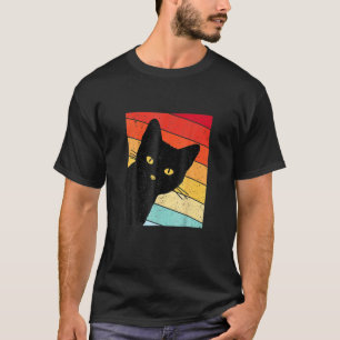 Camiseta Gatos Pretos De Gatinhos Pretos Do Estilo Retro De