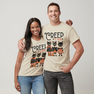 Camiseta Gatos Pretos Do Dia das Bruxas