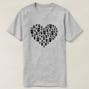 Camiseta Gatos Pretos do Pão Gato Coração