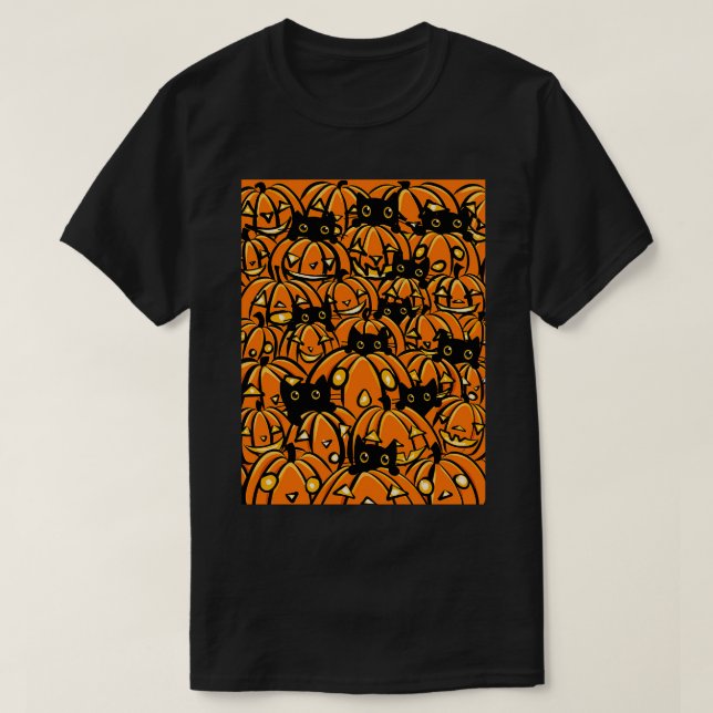 Camiseta Gatos Pretos e Lanternas de O (Frente do Design)