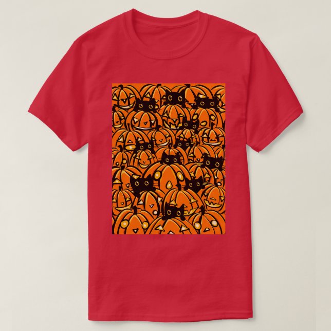 Camiseta Gatos Pretos e Lanternas de O (Frente do Design)