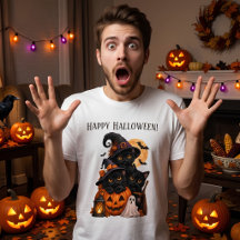 Gatos Pretos Engraçados Halloween Assustador