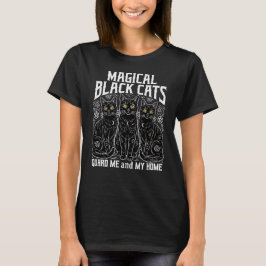 Camiseta Gatos Pretos Mágicos