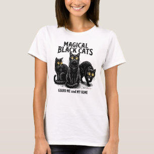 Camiseta Gatos Pretos Mágicos