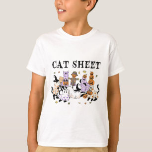 Camiseta Gatos Pretos No Fantasma Engraçado Folha De Gato