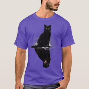 Camiseta Gatos Pretos Refletem Presente Gato Amantes de Gat