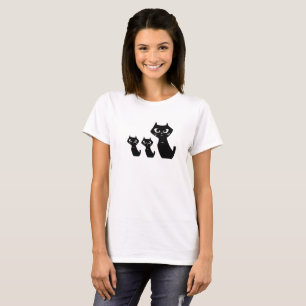 Camiseta Gatos Pretos Sortudos