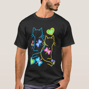 Camiseta Gatos, primavera, verão, gato, crianças, bebê, ins