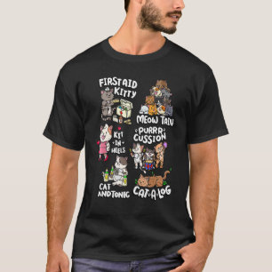 Camiseta Gatos Primeiros Socorros Meow Tain Catálogo Puns d