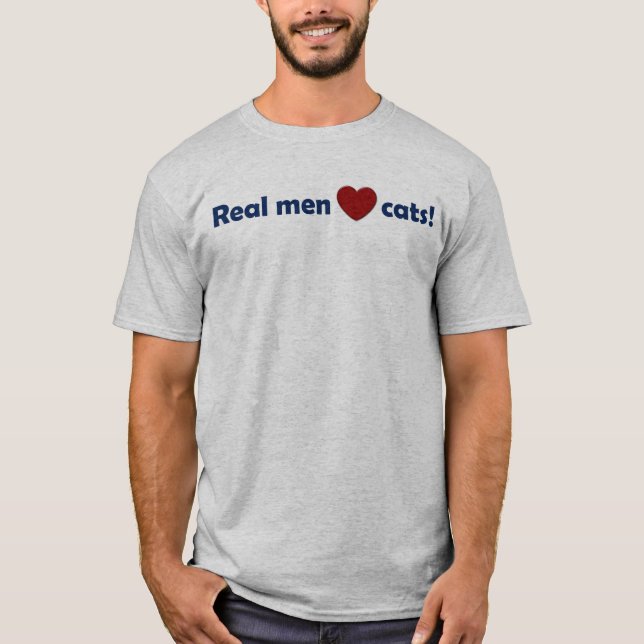 Camiseta Gatos reais do amor dos homens! (Frente)