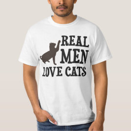 Camiseta Gatos reais do amor dos homens