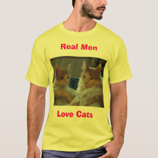 Camiseta Gatos reais do amor dos homens