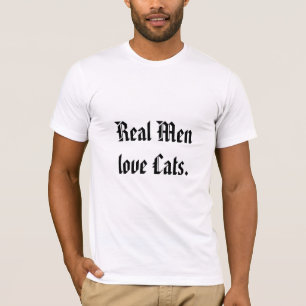Camiseta Gatos reais do amor dos homens