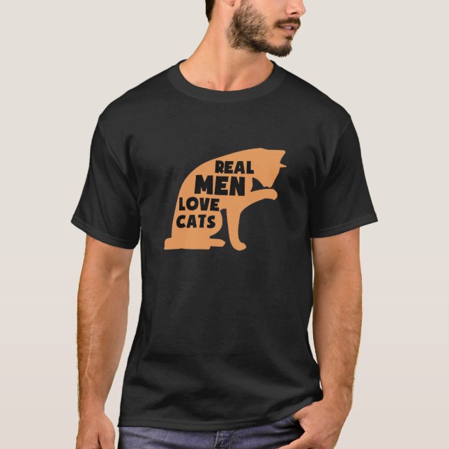 Camiseta Gatos reais do amor dos homens (Frente)