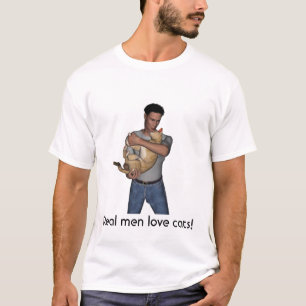 Camiseta Gatos reais do amor dos homens!