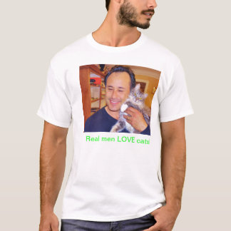 Camiseta Gatos reais do amor dos homens!