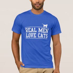 Camiseta Gatos reais do amor dos homens