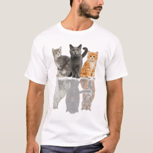 Camiseta Gatos Refletem Espelho Puma Cheetah Tiger Engraçad