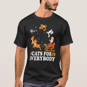 Camiseta Gatos Rena Santa Para Todos Gato Chris