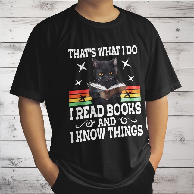 Camiseta Gatos Retro Livros O Leitor Halloween Lendo Presen (Criador carregado)