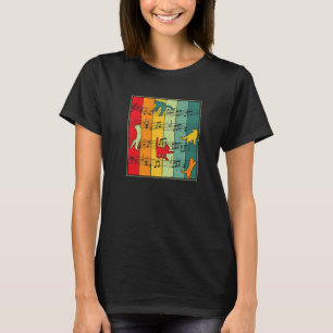 Camiseta Gatos Retro Música Gatos Músicos