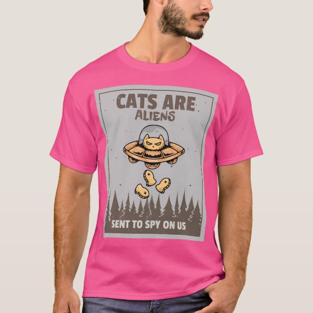 Camiseta Gatos São Aliens (Frente)