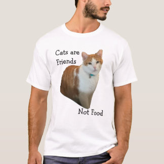 Camiseta Gatos são Amigos - Não Comida