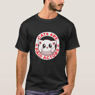 Camiseta Gatos São Atores Pagos Atriz Engraçada Ama Atuar S
