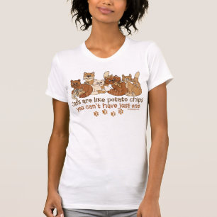 Camiseta Gatos são como batatas fritas
