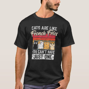 Camiseta Gatos São Como Batatas Fritas   Gato   Gatinho Pre