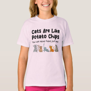 Camiseta Gatos São Como Batatas Que Você Nunca Pode Ter