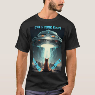 Camiseta Gatos São de Outro Planeta