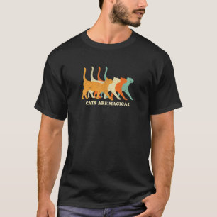 Camiseta Gatos São Design Felinos De Halloween, Retro Vin