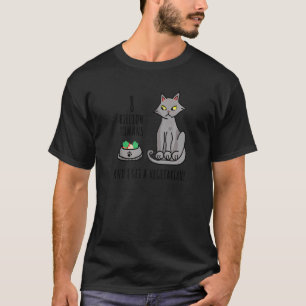 Camiseta Gatos Sarcásicos Ganhando Vegetariana como Gato Mo