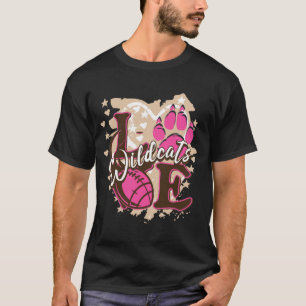 Camiseta Gatos Selvagens Amam Tipografia Gráfica de Esporte