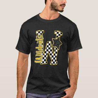 Camiseta Gatos Selvagens Amarelos Estampa Xadrez Estrela Le