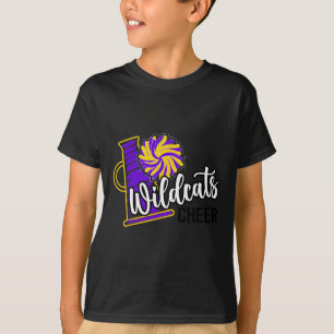Camiseta Gatos Selvagens Roxo Amarelo Mãe de Esquadrão de A