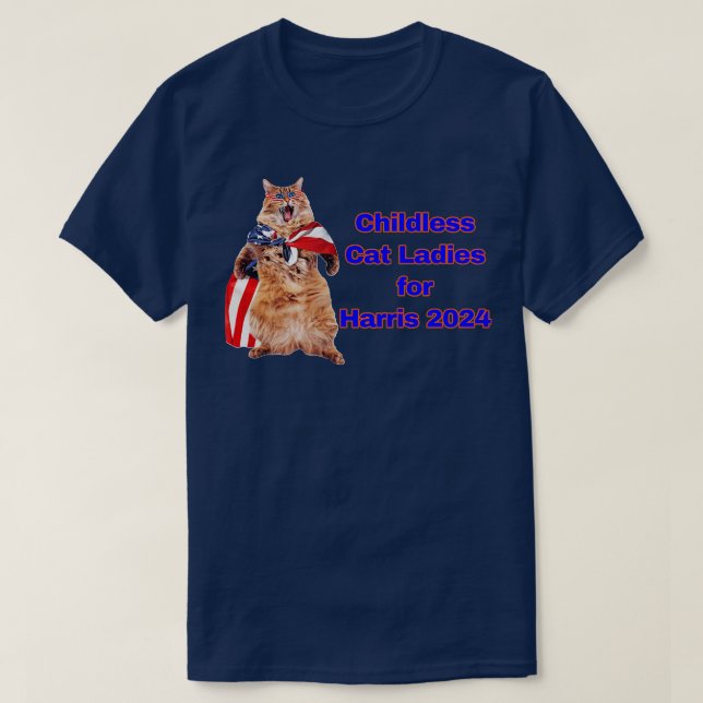 Camiseta Gatos sem Fios Mulheres para 1 (Frente do Design)