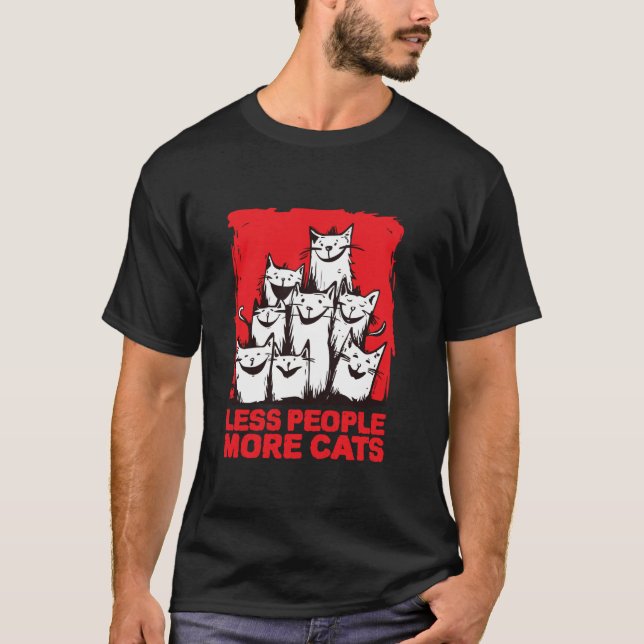 Camiseta Gatos soltos amam declarações alegres mais gatos (Frente)